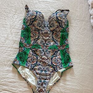 Tory Burch Multicolor Patterned One Piece Swimsuit